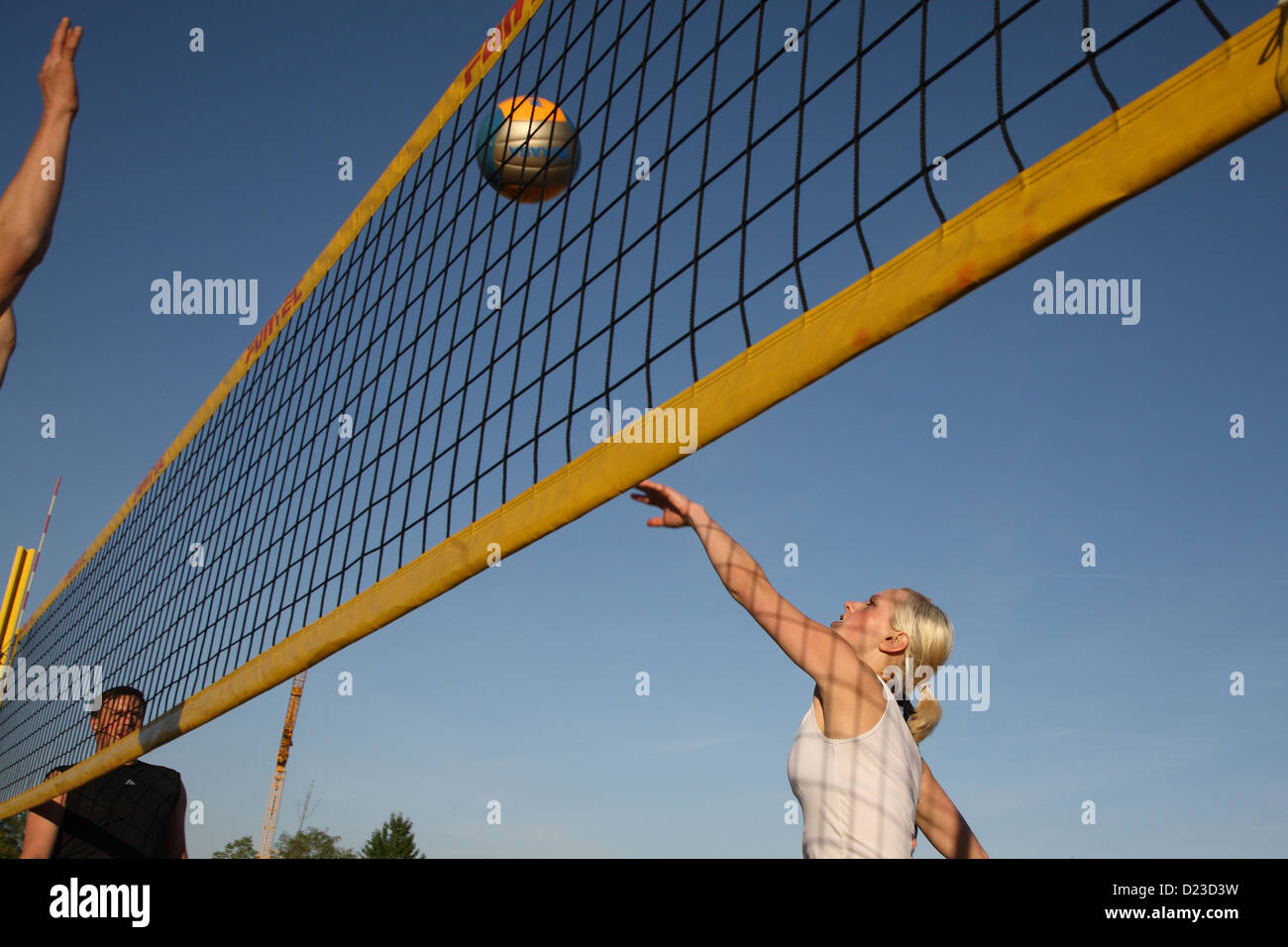 Berlin, Germany, beach volleyball in BerlinMitte Stock Photo Alamy