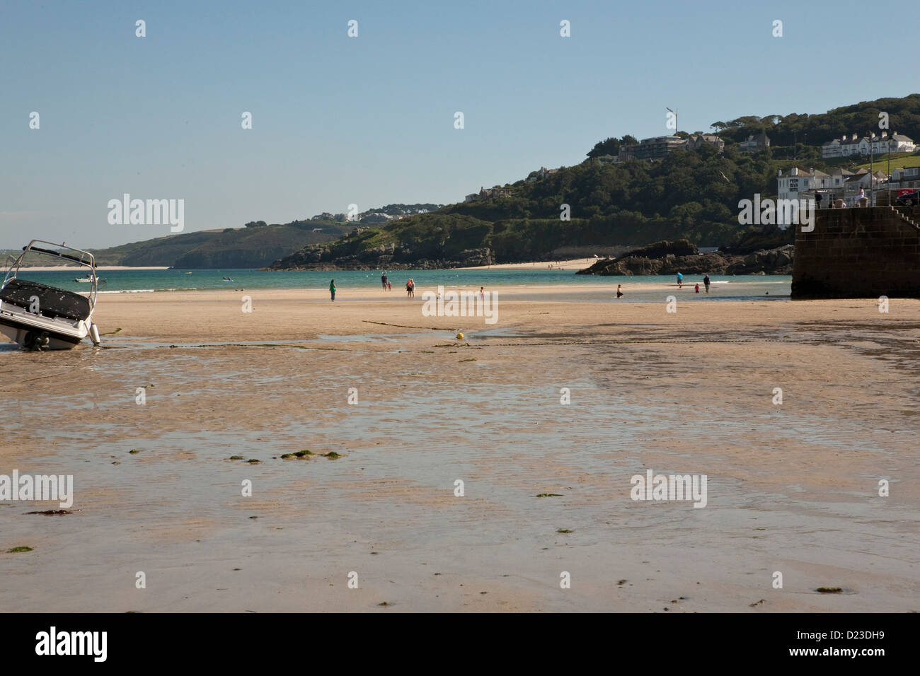 Beach at St Ives harbour, Cornwall Stock Photo