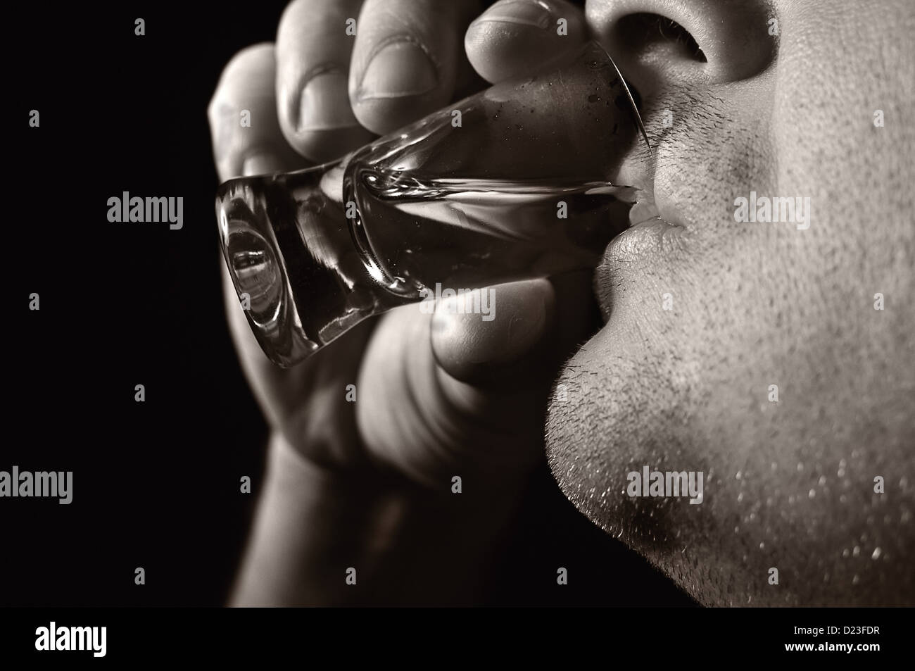 Drunk driver man drinks vodka hi-res stock photography and images - Alamy