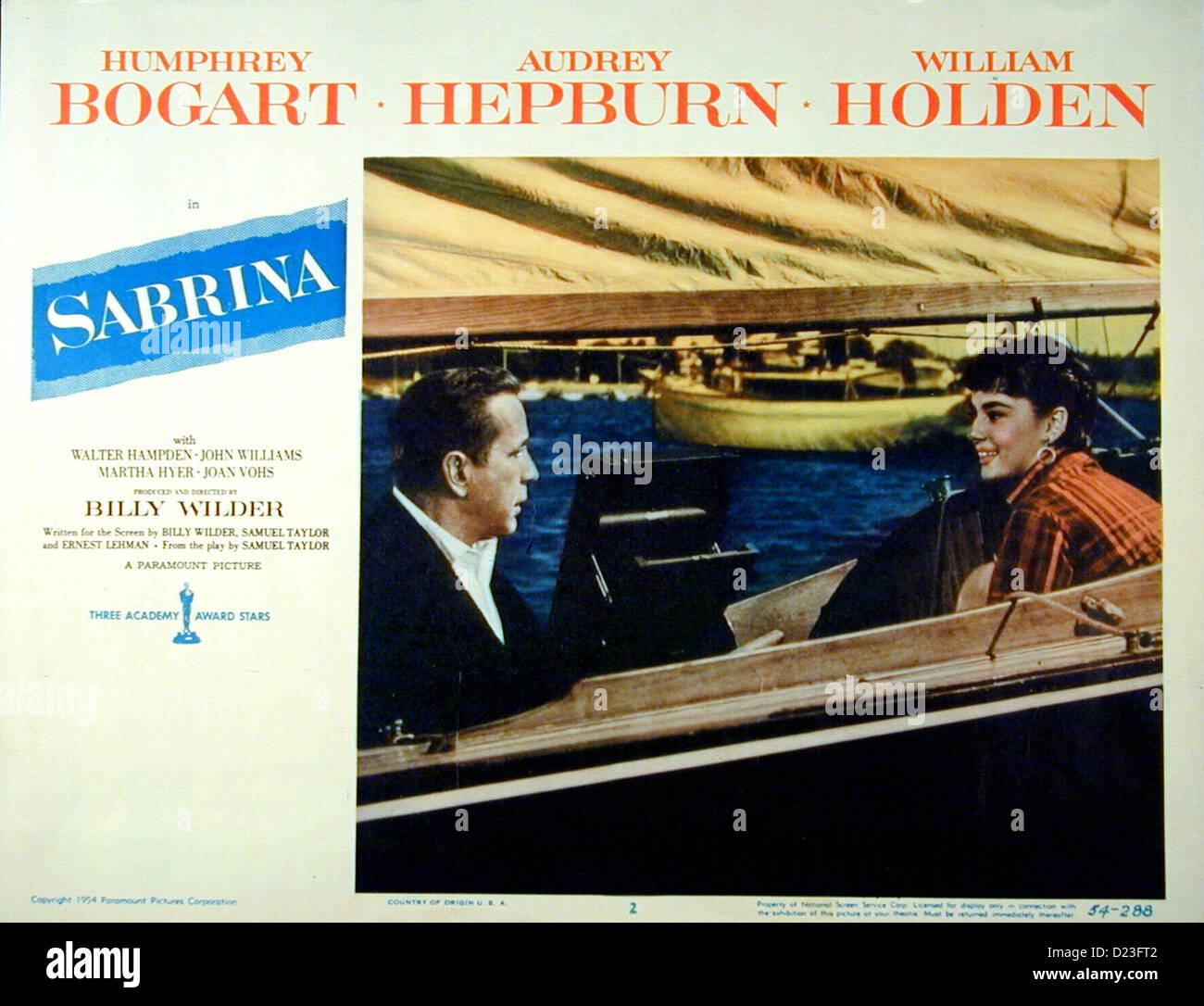 Sabrina  Sabrina  Humphrey Bogart, Audrey Hepburn Linus (Humphrey Bogart), Sabrina (Audrey Hepburn) *** Local Caption *** 1995 Stock Photo