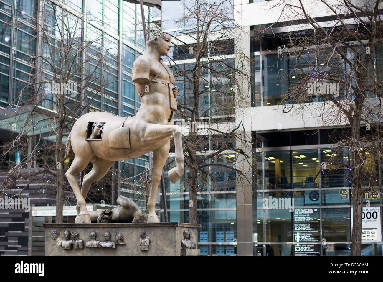 Igor Mitoraj statue of a centaur in London England Stock Photo