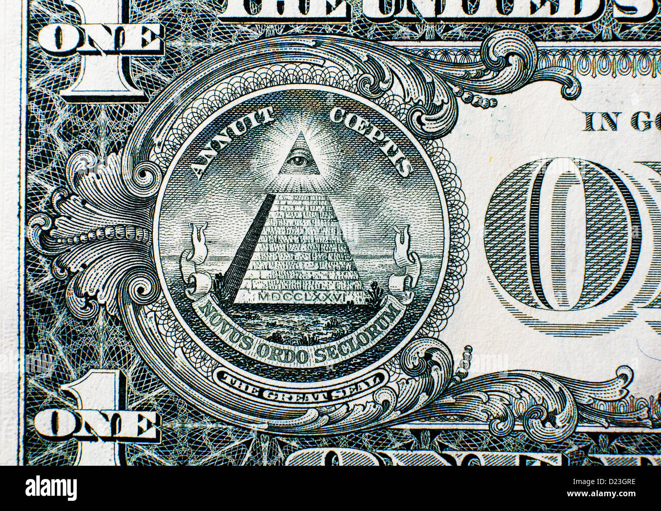 Berlin, Germany, the United States seal on the 1-dollar bill Stock Photo