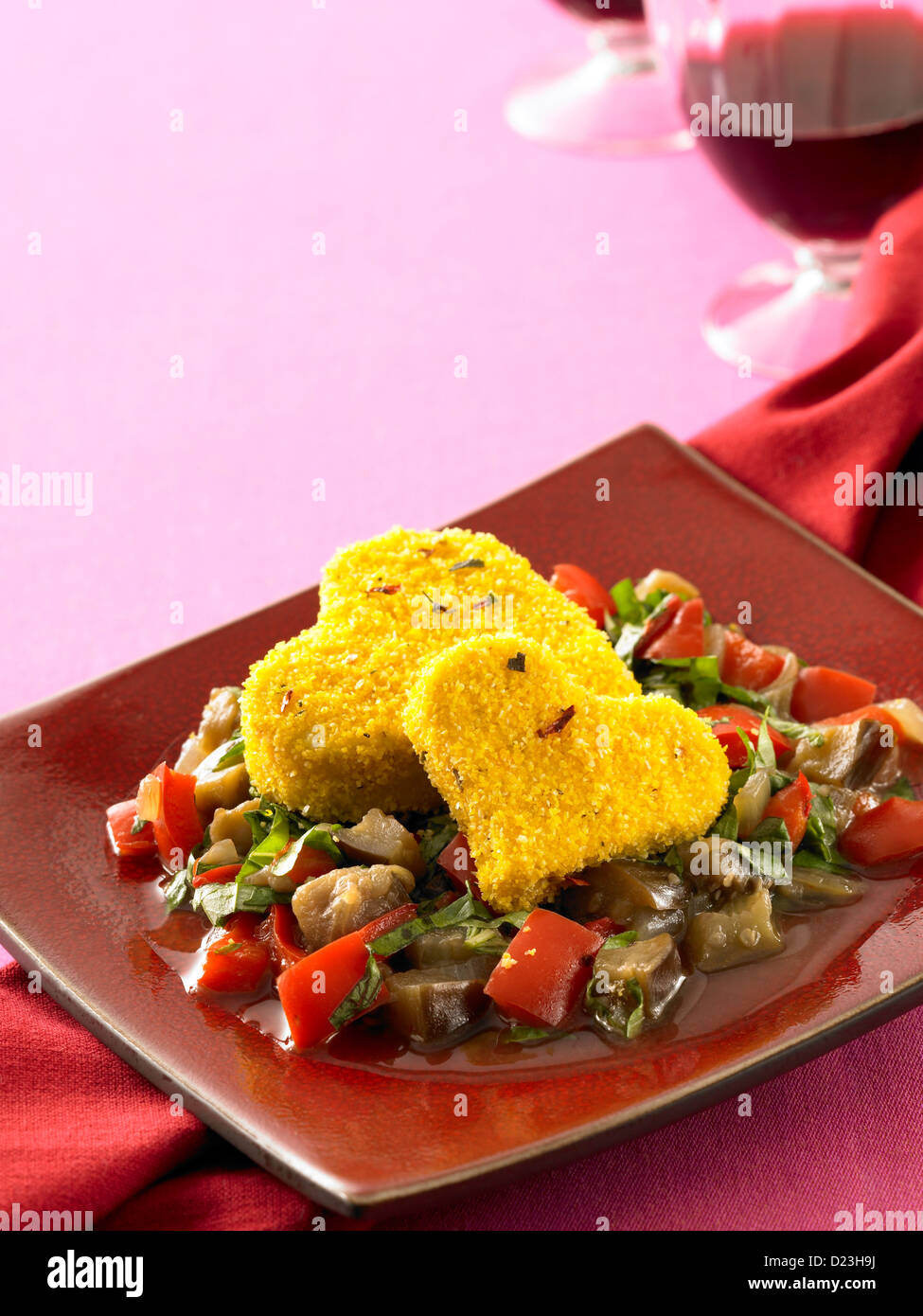 Tofu hearts over stew Stock Photo Alamy