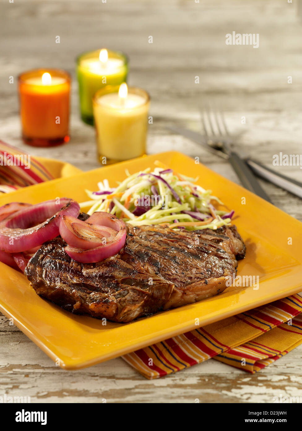 Grilled rib eye steak Stock Photo Alamy