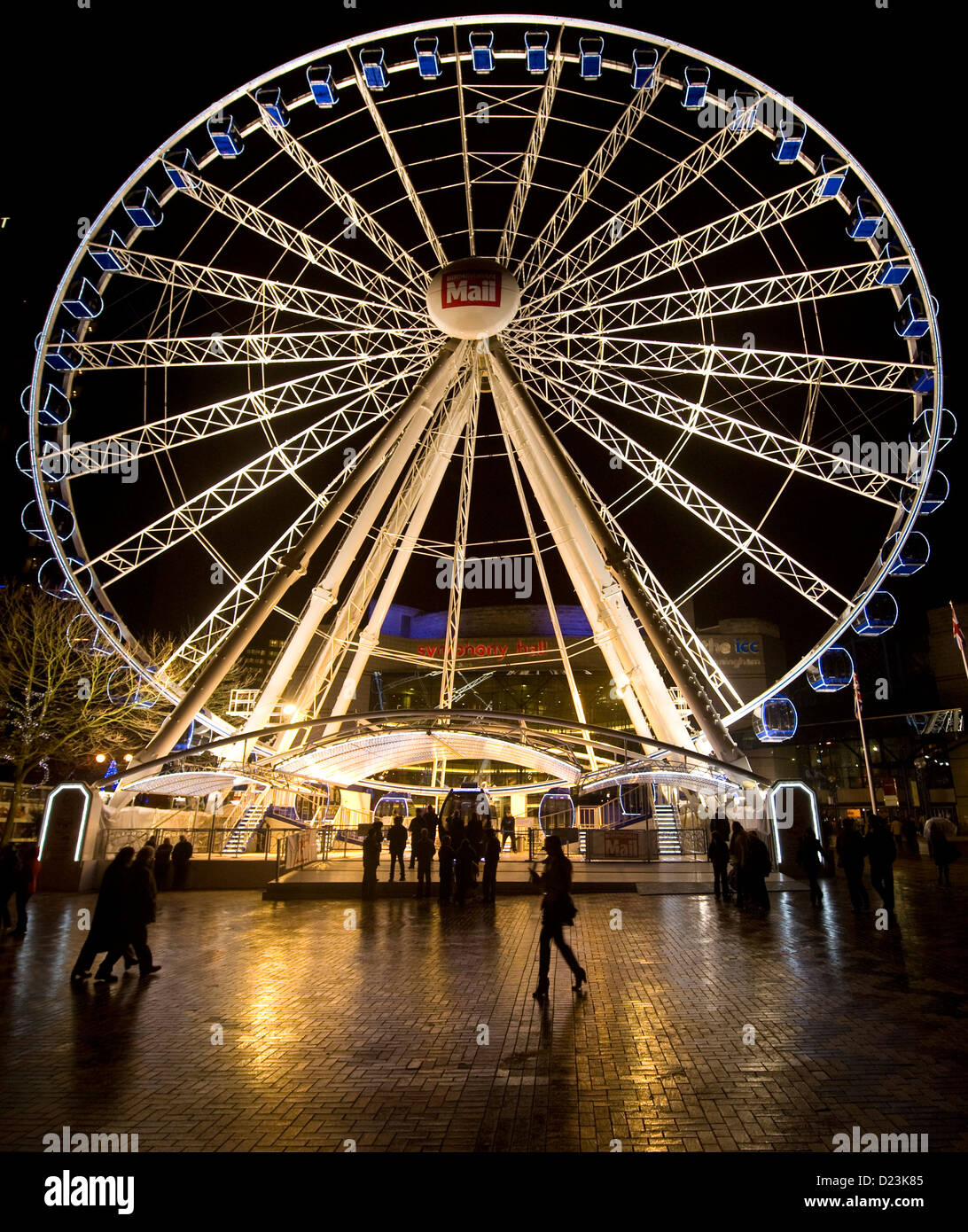 The Birmingham Eye stands tall and proud in Centenary Square Birmingham waiting for riders to fill the seats Stock Photo