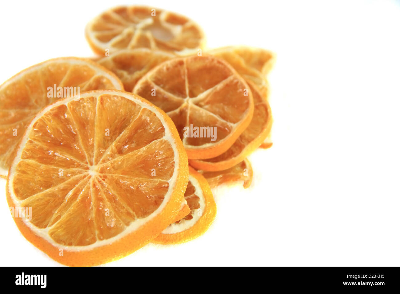 dried orange slice on isolated white background Stock Photo Alamy