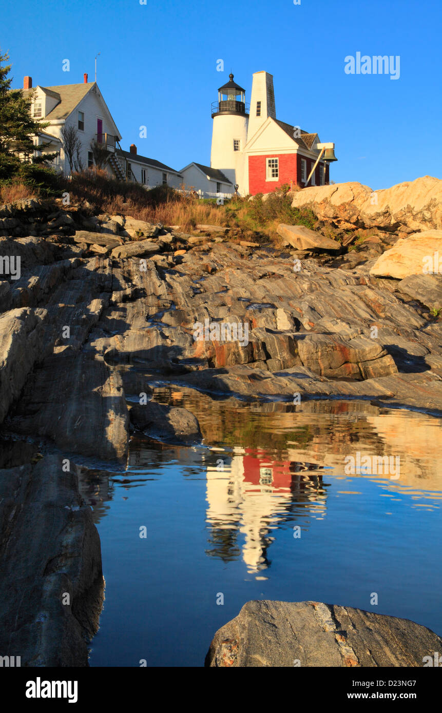 Pemaquid Point, Lighthouse, Pemaquid Lighthouse Park, New Harbor, Maine, USA Stock Photo Alamy