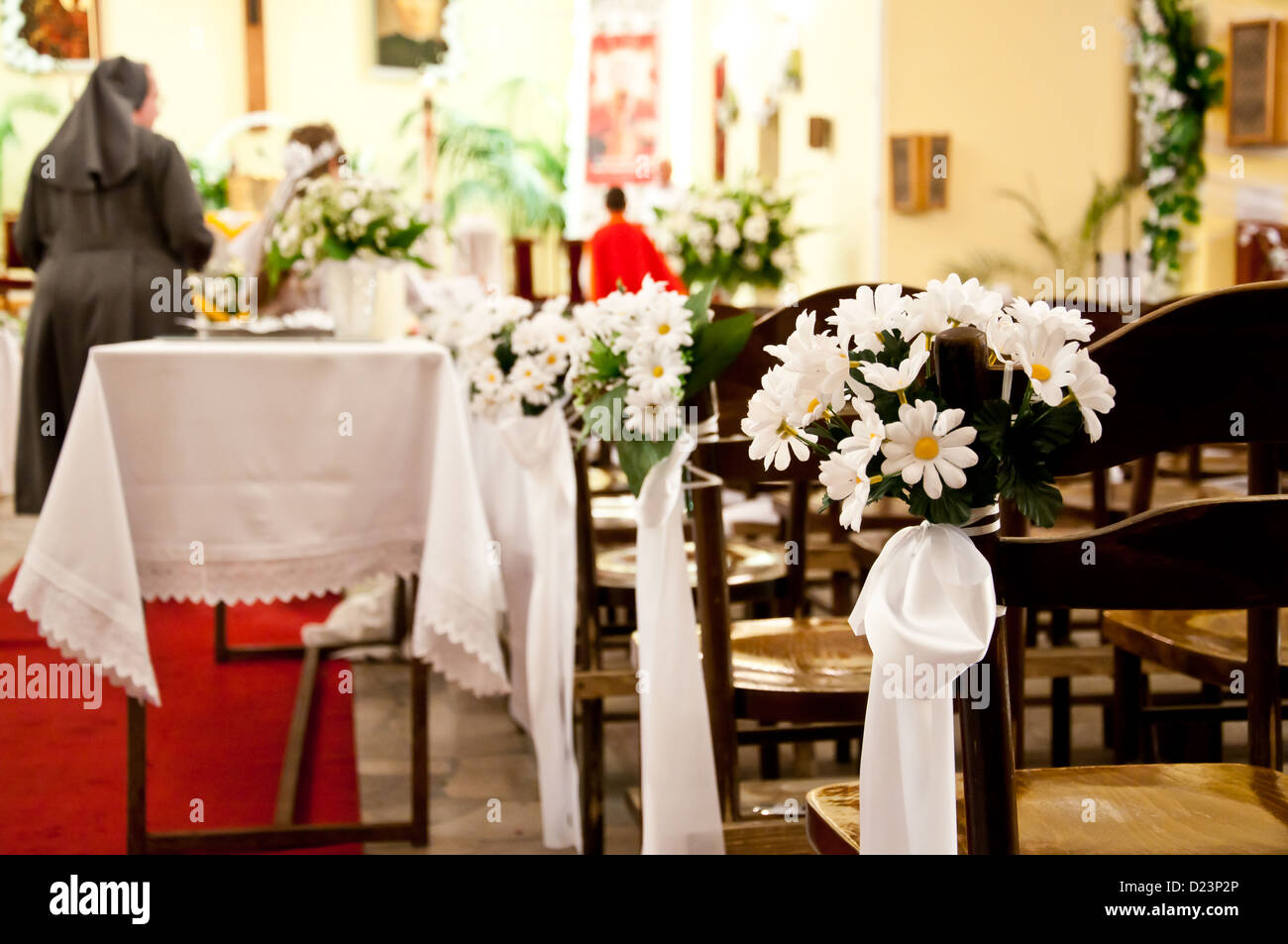 Adorned The Church Before The Ceremony Of The First Holy Communion
