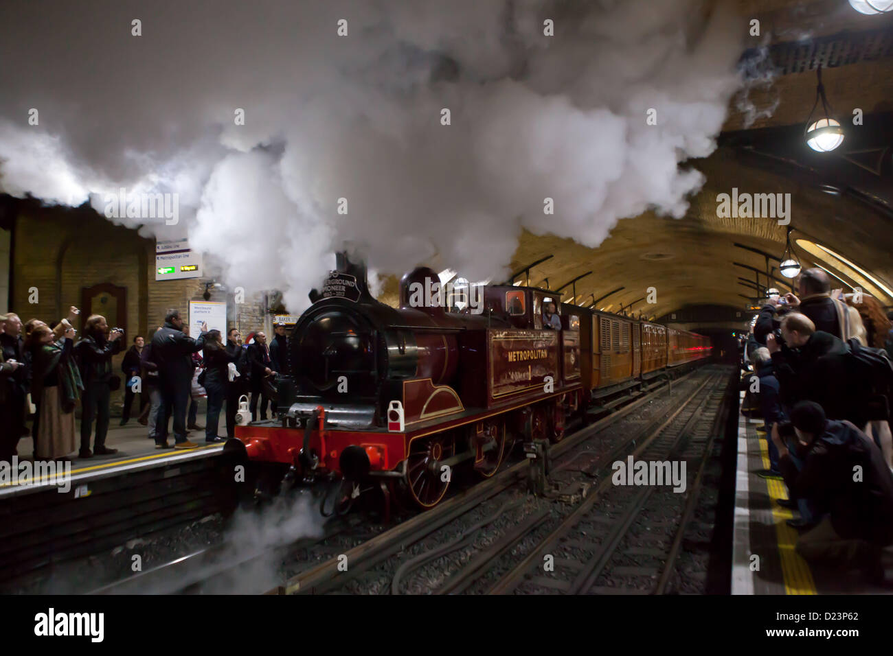London, UK. 13th January 2013 A steam train known as Met No