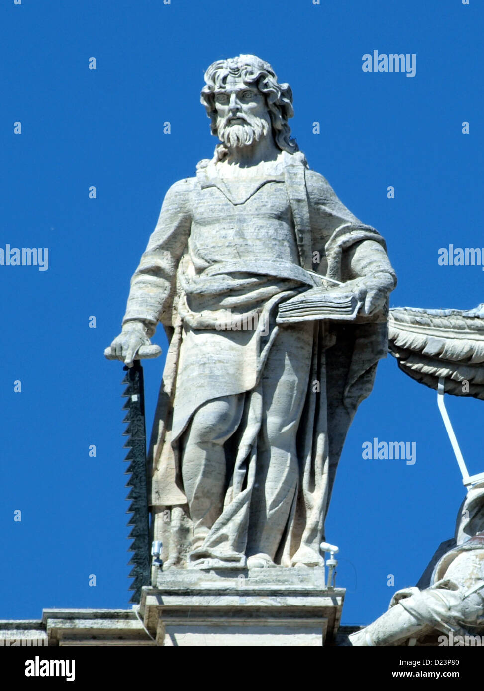 Statues On The Facade Of Saint Peter's Basilica St Simon Stock Photo 