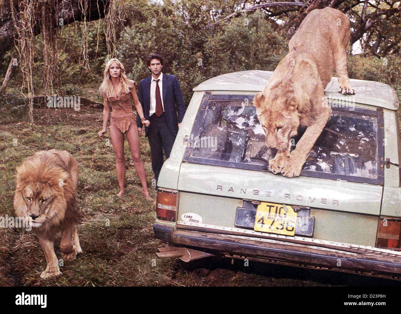 Sheena - Koenigin Des Dschungels   Sheena Queen Of The Jungle   Tanya Roberts, Ted Wass *** Local Caption *** 1984  -- Stock Photo