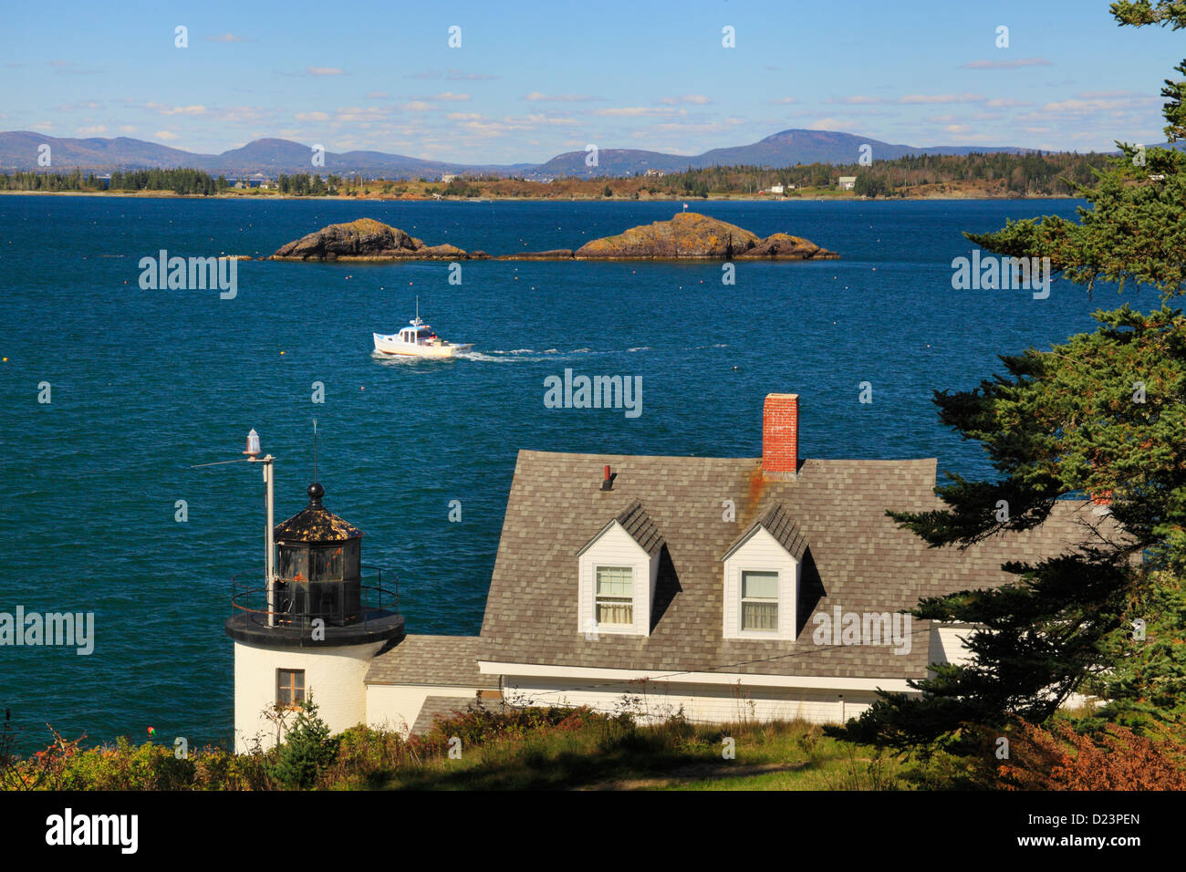 Browns Head Light, Vinalhaven Island, Maine, USA Stock Photo Alamy