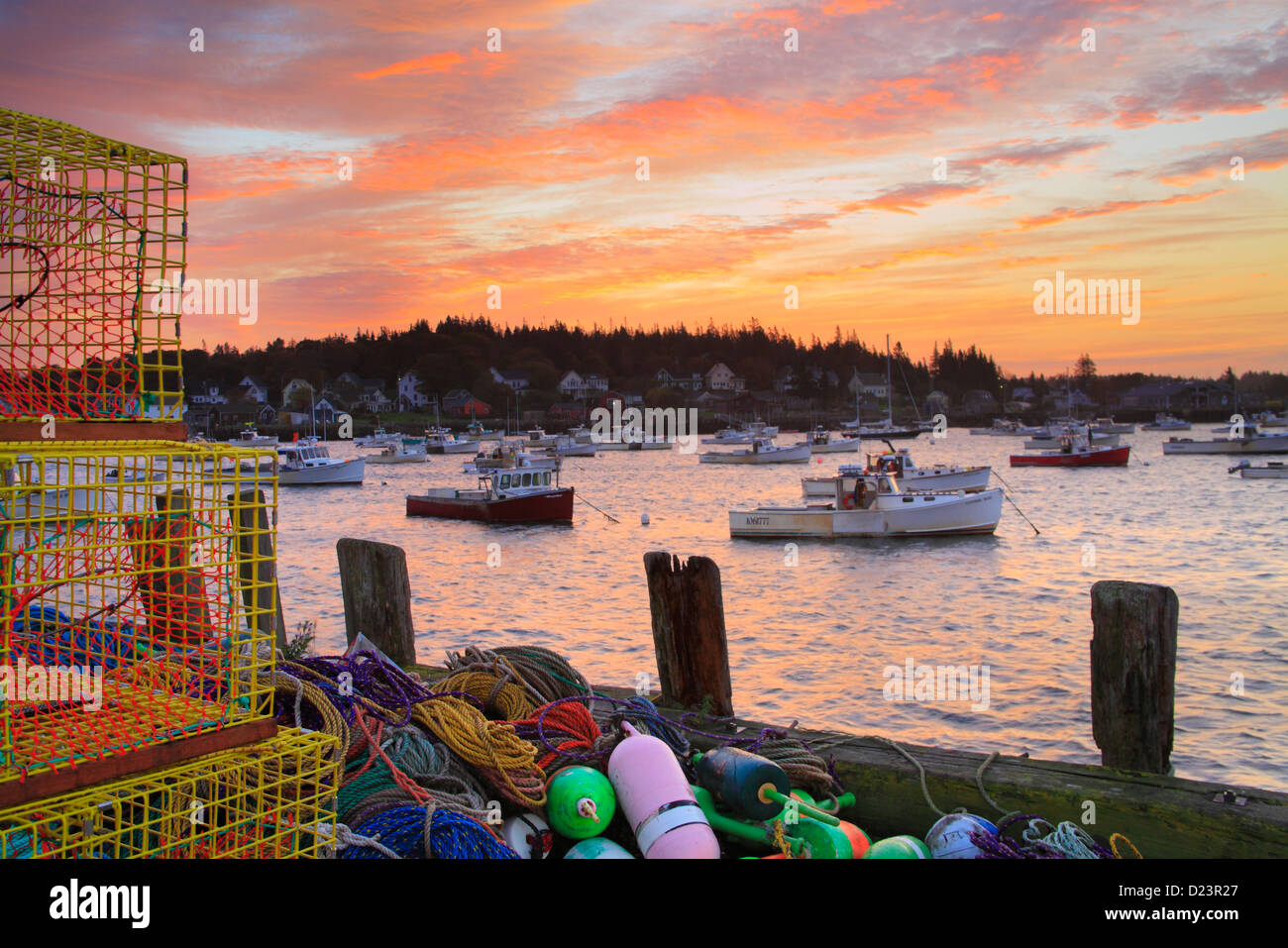 Sunrise, Carvers Harbor, Vinalhaven, Maine, USA Stock Photo Alamy