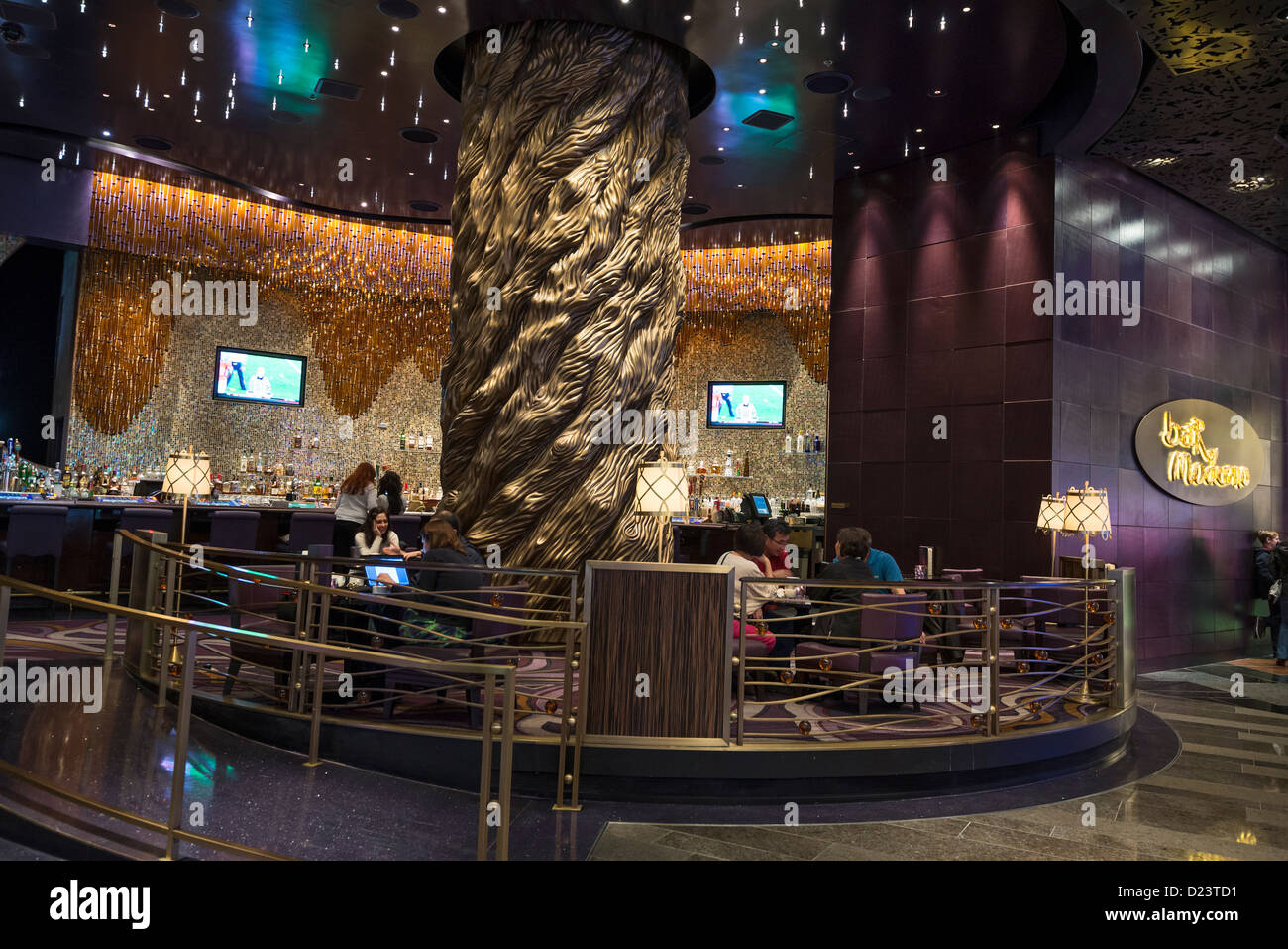 Bar Moderno located in the Aria Resort and Casino in Las Vegas. Stock Photo