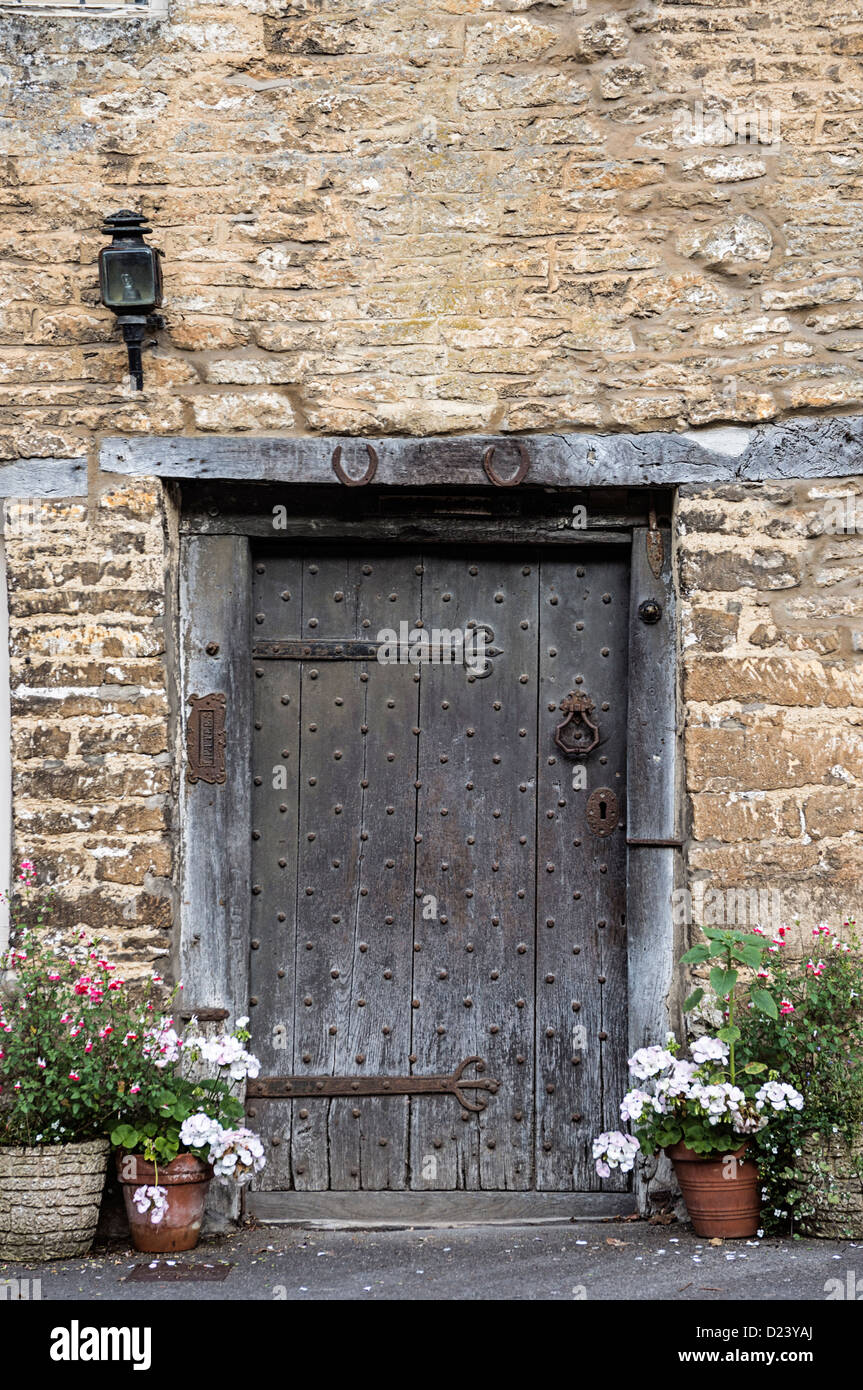 House door, Castle Combe Stock Photo