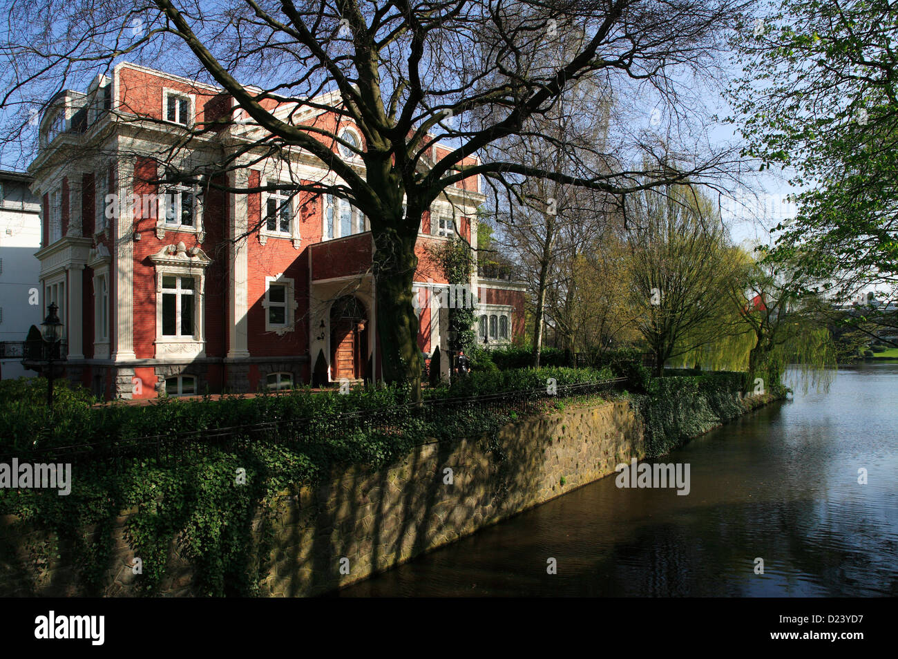 Hamburg, Germany, Villa on the Alster Stock Photo