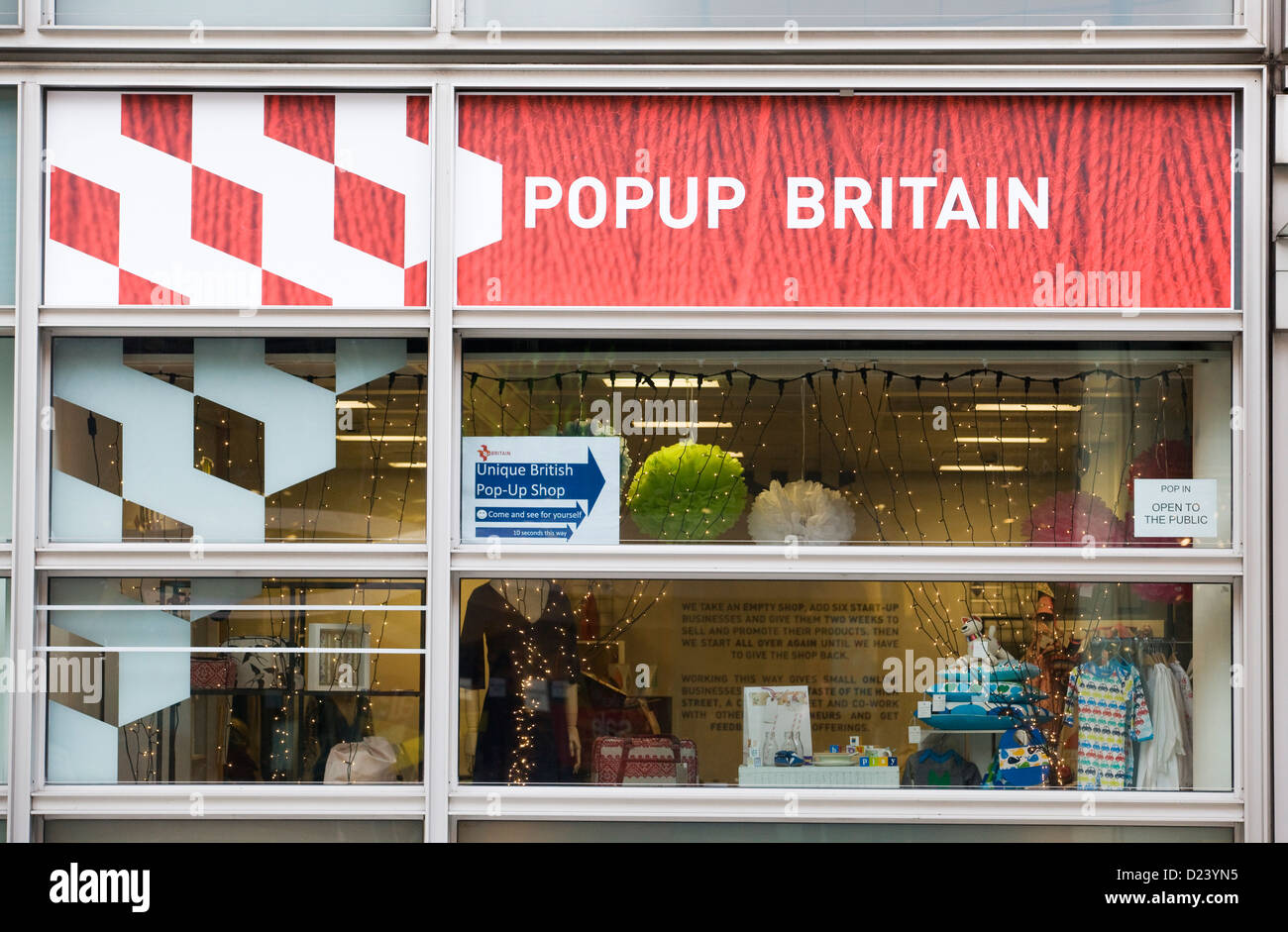 Pop Up Britain Shop in London England Stock Photo