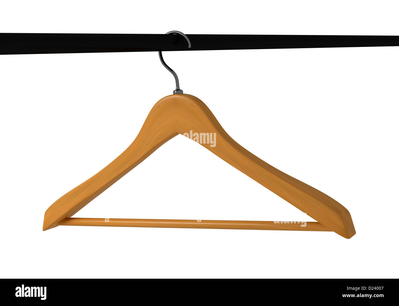 Wood hanger on the background Stock Photo