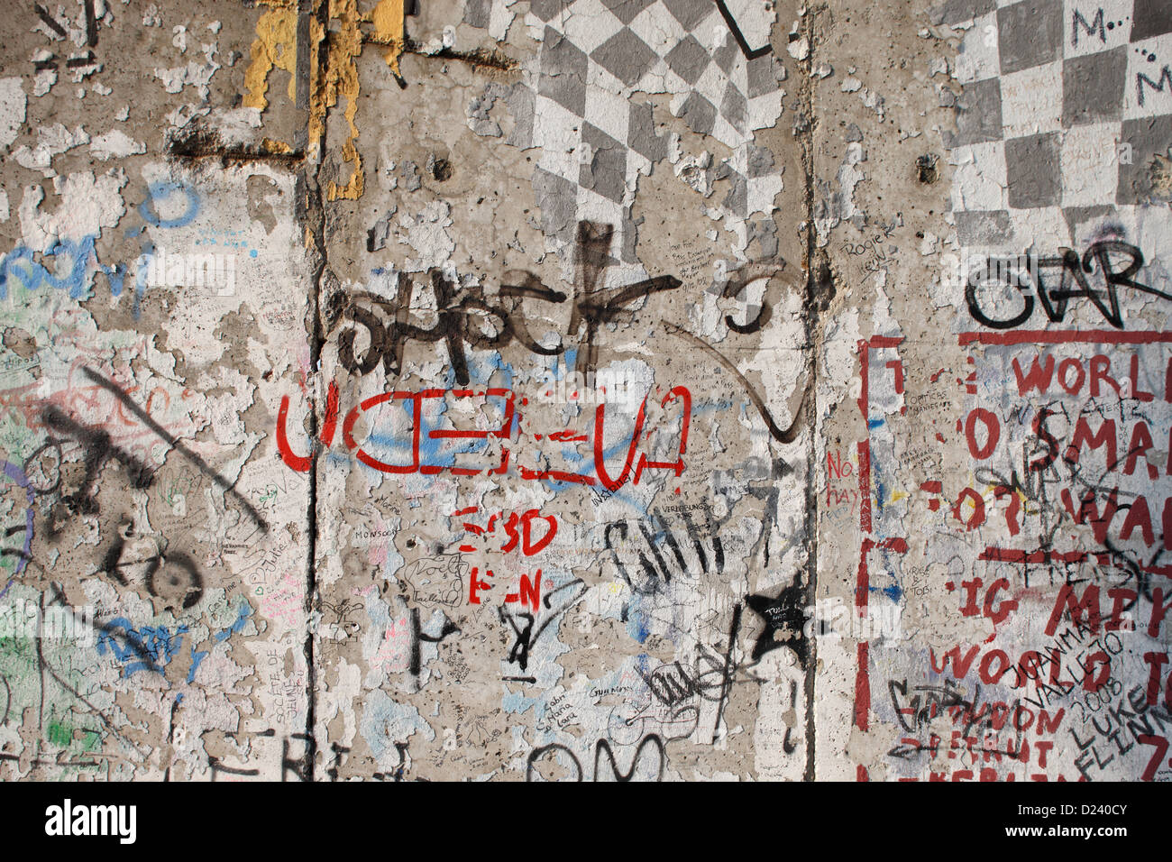 Berlin, Germany, Berlin Wall before renovation Stock Photo