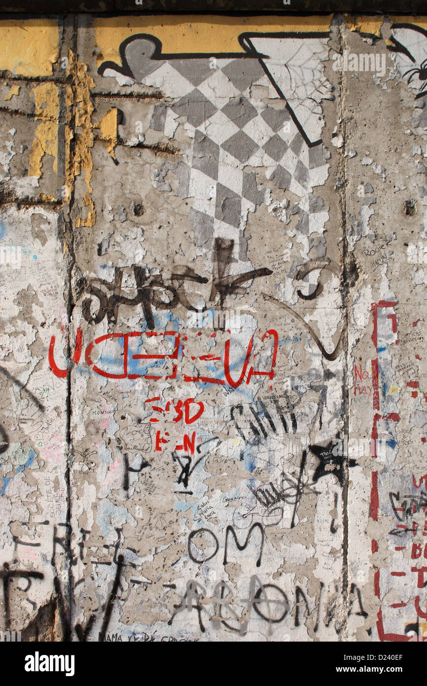 Berlin, Germany, Berlin Wall before renovation Stock Photo