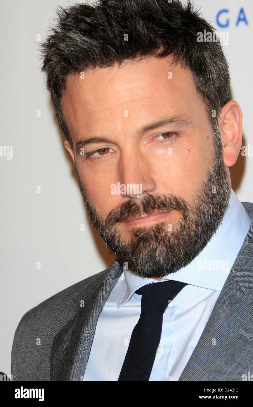 Ben Affleck attends the Cinema For Peace Foundation's 2013 Gala For Humanity at Beverly Hills Hotel on January 11, 2013 in Beverly Hills, California. Stock Photo