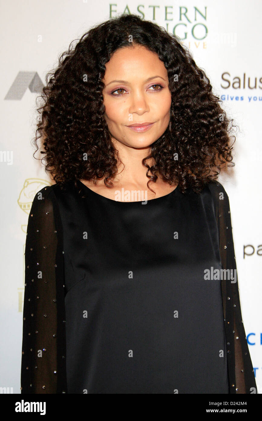 Thandie Newton attends the Cinema For Peace Foundation's 2013 Gala For Humanity at Beverly Hills Hotel on January 11, 2013 in Beverly Hills, California. Stock Photo