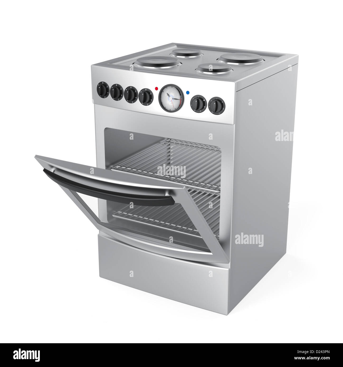 Inox Electric Stove On White Background Stock Photo 52951213 Alamy