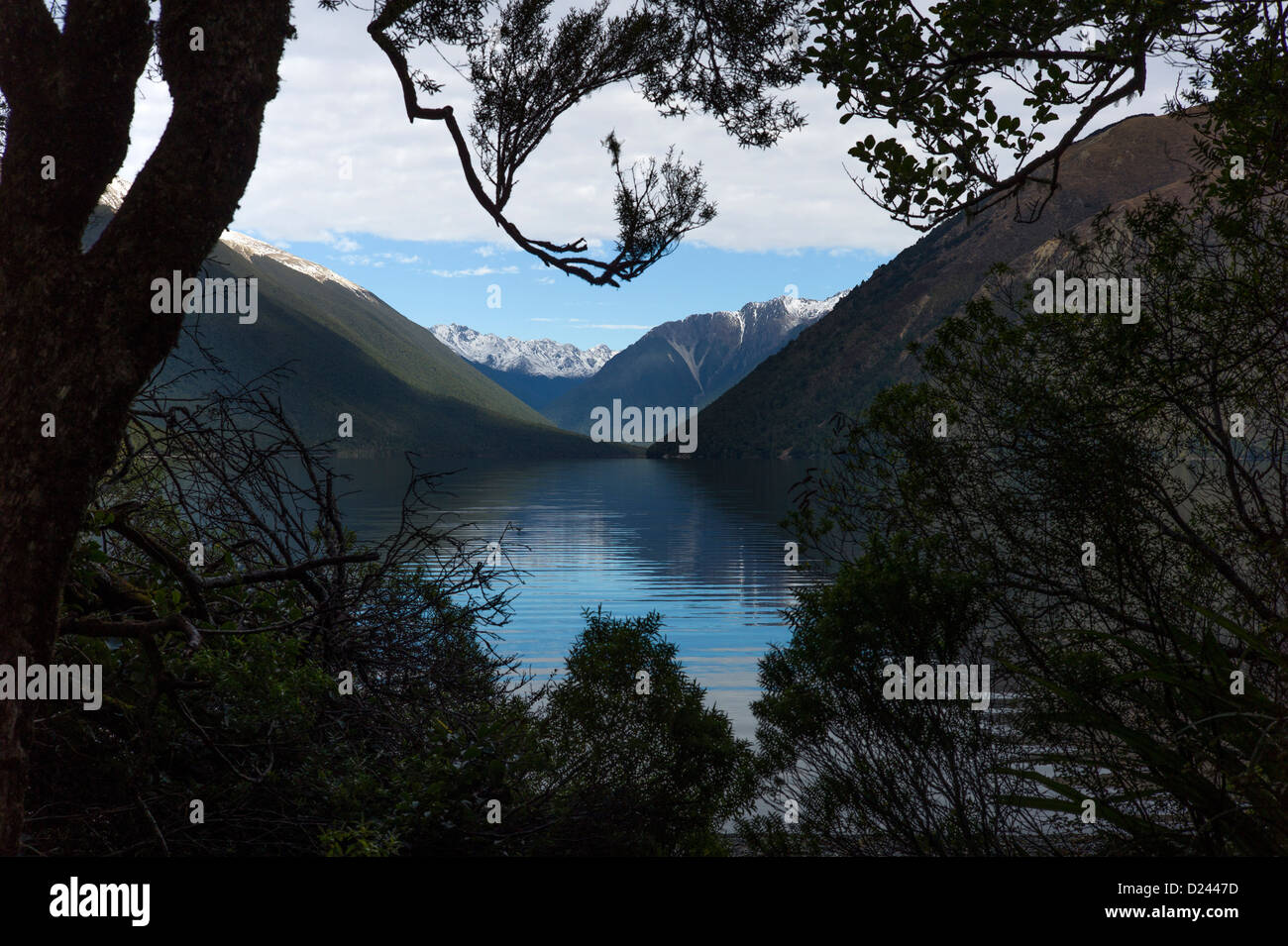 Lake Rotoiti, Nelson Lakes National, Park New Zealand Stock Photo