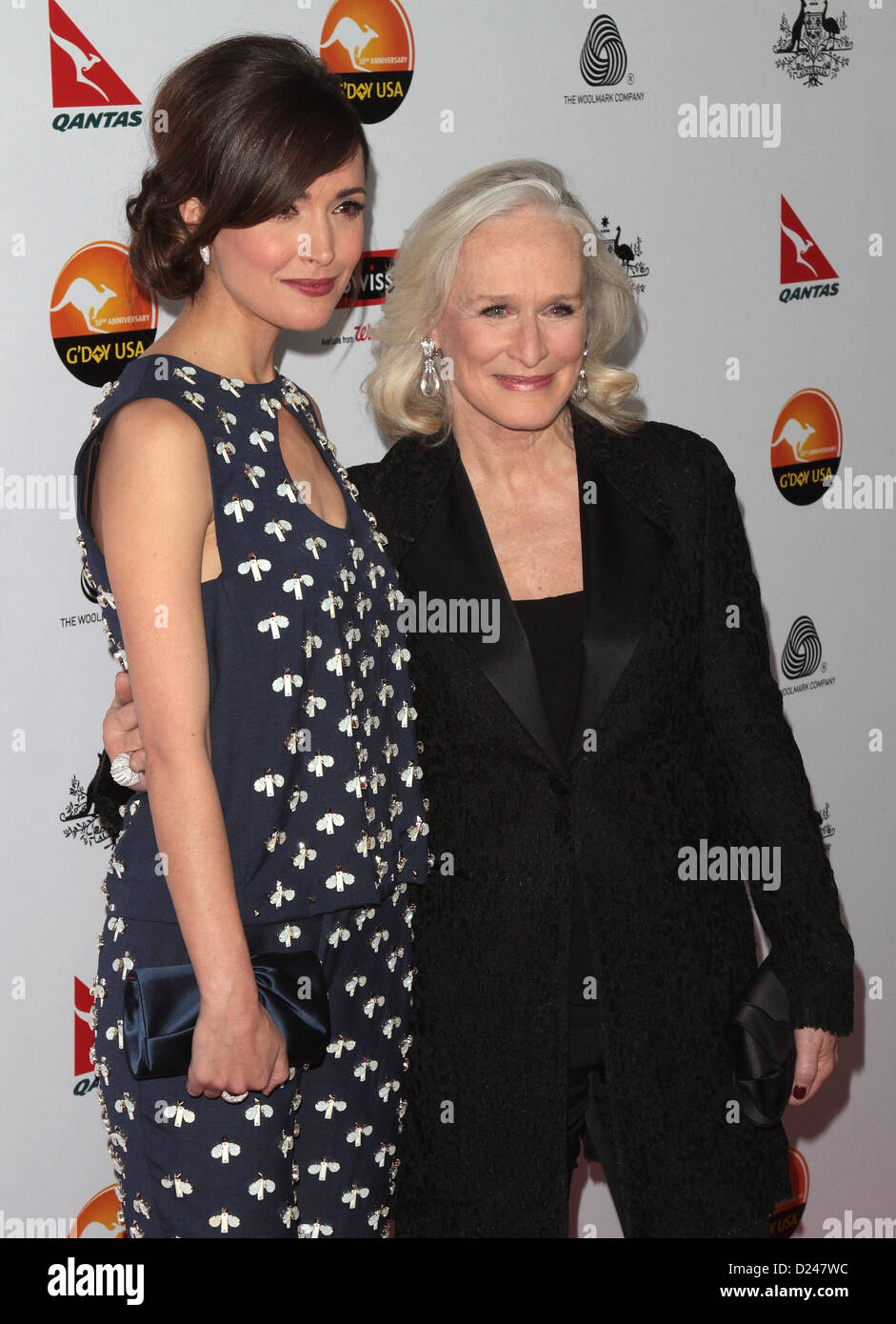 ROSE BYRNE GLENN CLOSE 2013 G'DAY USA LOS ANGELES BLACK TIE GALA LOS ...