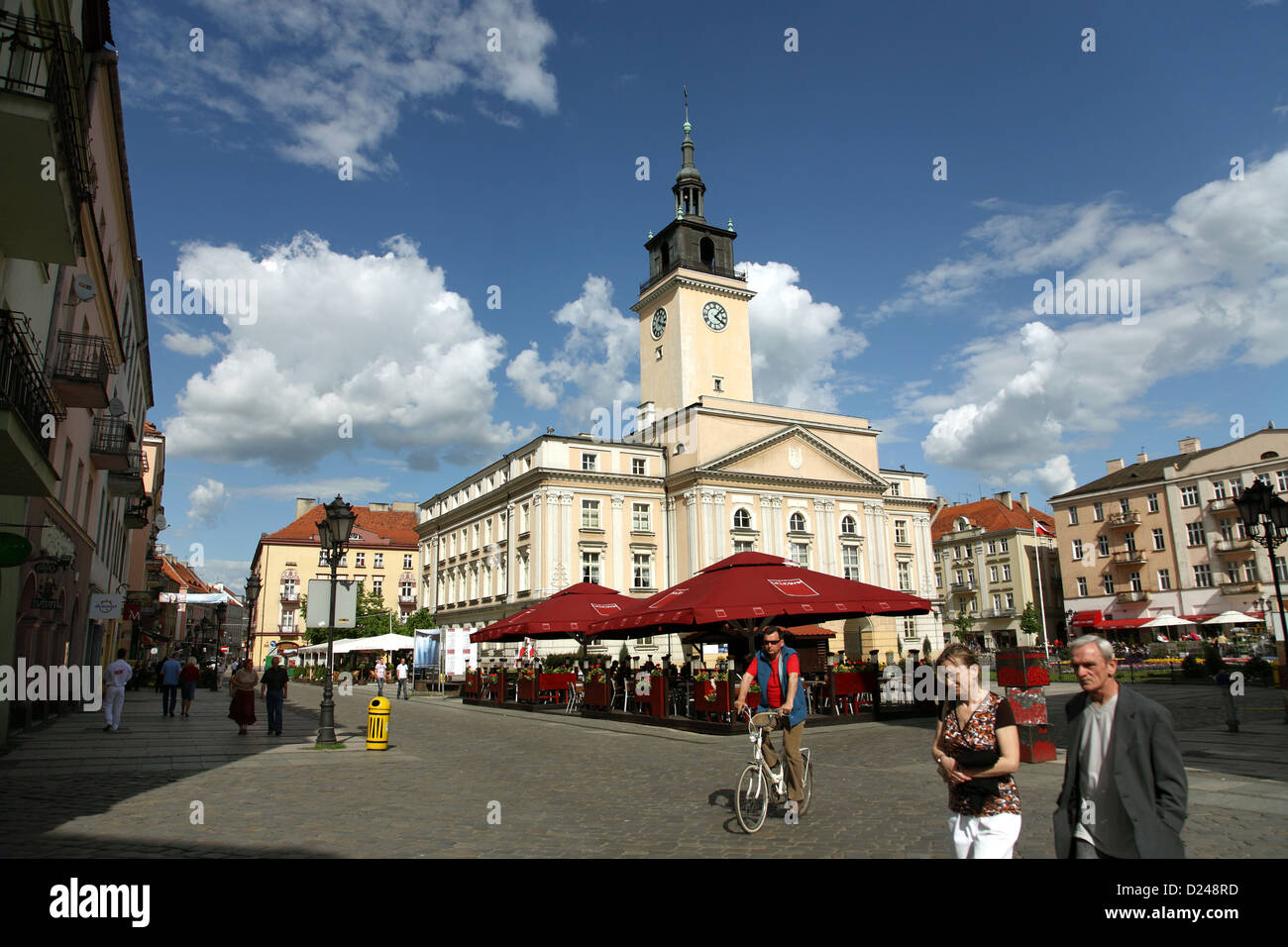 Kalisz, Poland, Town Hall and the Town Hall on Market Square Stock Photo