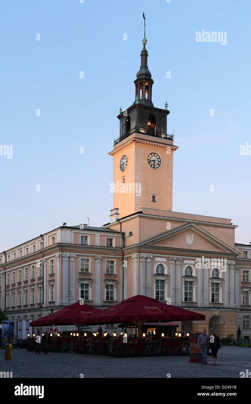 Kalisz, Poland, Town Hall and the Town Hall on Market Square Stock Photo