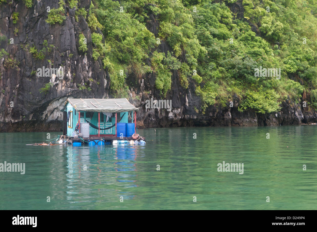 A single house part of one of the floating fishing villages around Cat