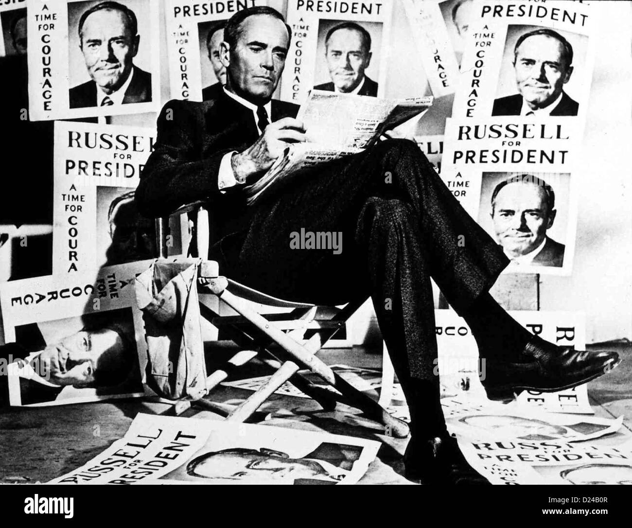 Der Kandidat  Stripper,  Henry Fonda William Russell (Henry Fonda) graebt nach schmutziger Waesche seines Kontrahenten, um sich Stock Photo