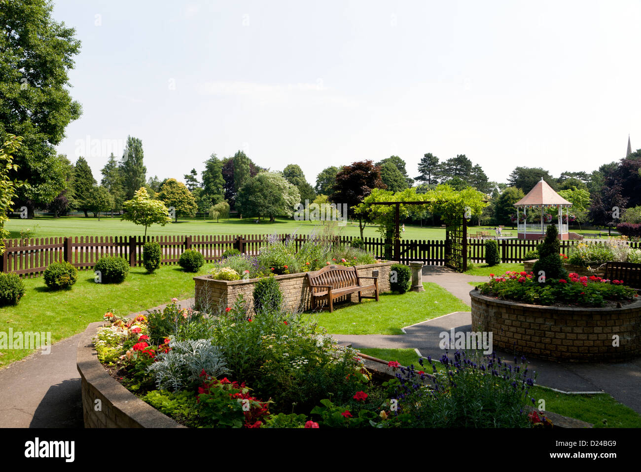 The sensory garden in John Coles Park in Chippenham, Wiltshire, England. Stock Photo