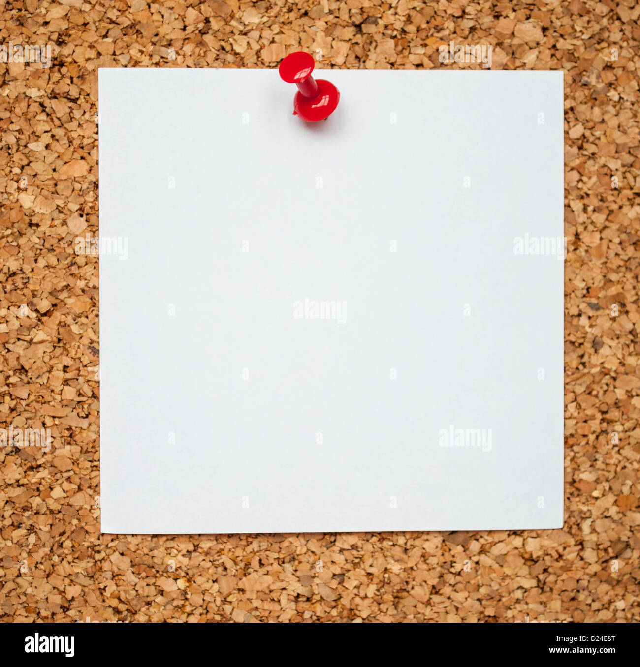 Blank memo paper on cork board Stock Photo Alamy