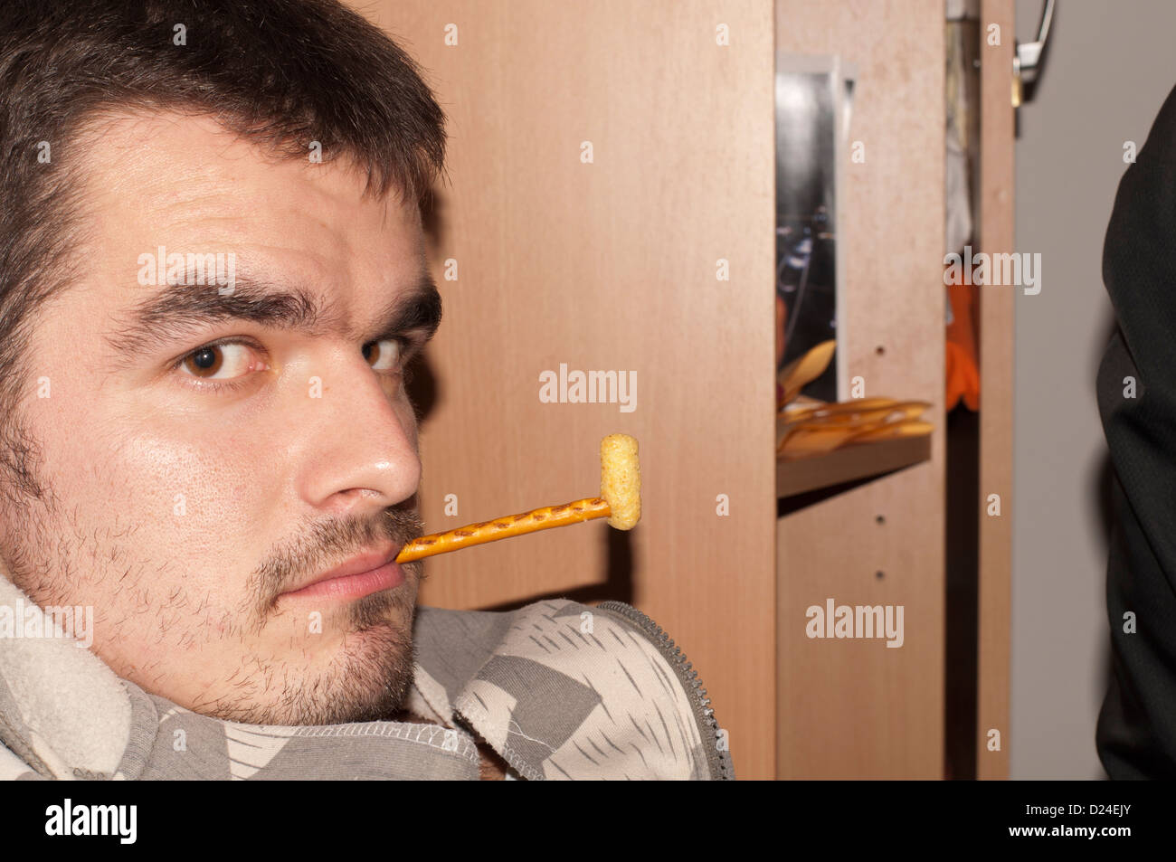 Eating snacks Stock Photo