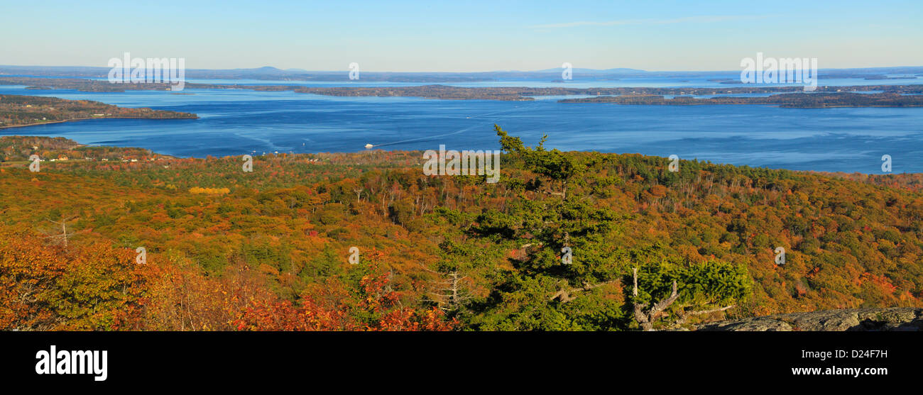 View of Penobscot Bay From Bald Rock Mountain Trail, Camden, Maine, USA Stock Photo Alamy