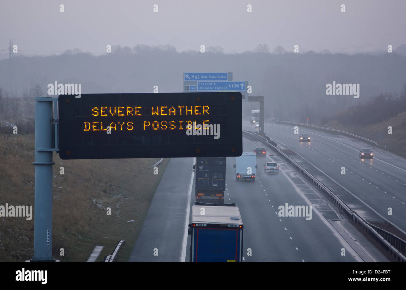 Motorway sign the north yorkshire hires stock photography and images