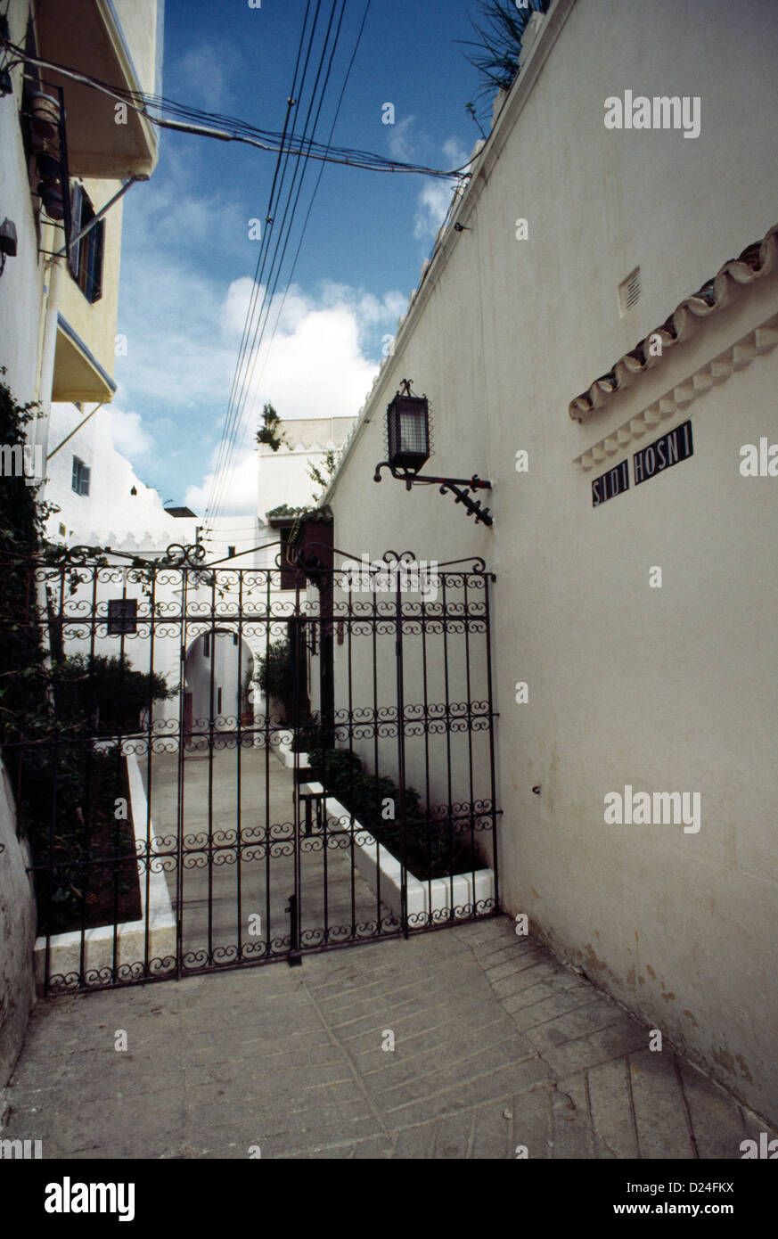 Tangier Morocco House with Gate Stock Photo Alamy