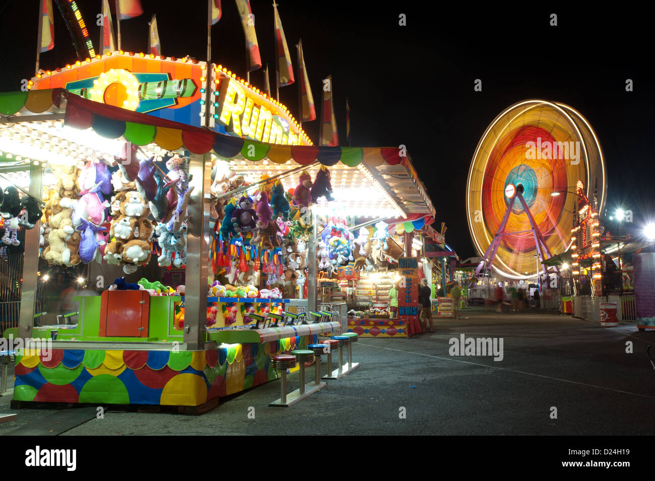 Amusement park at the Maryland State Fair, Timonium MD Stock Photo Alamy