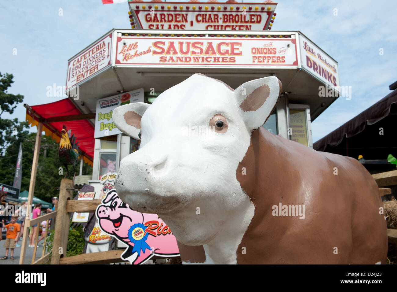 Cow statue, sculpture at the Maryland State Fair, Timonium MD Stock Photo