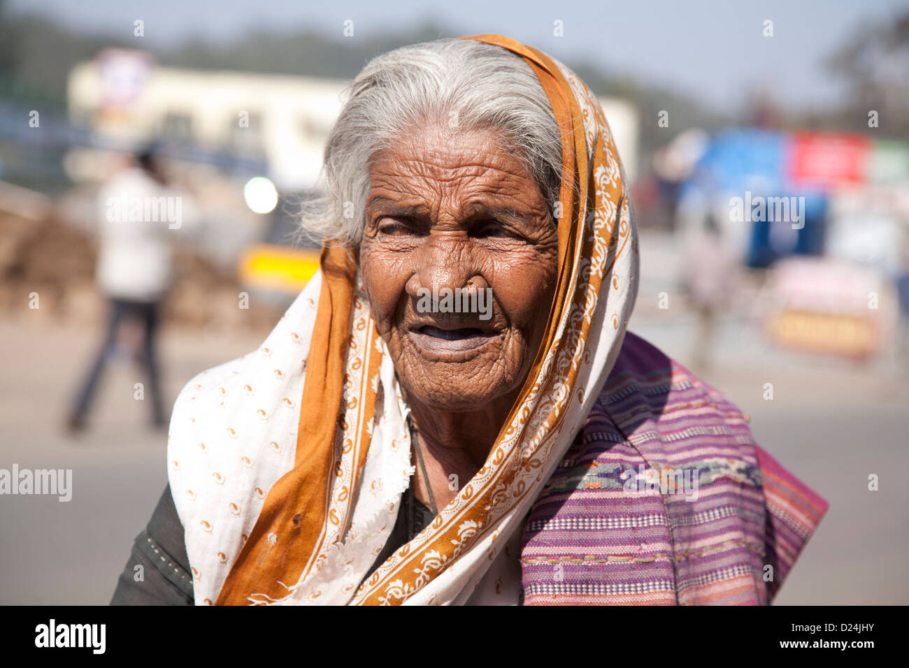 old lady, India Stock Photo