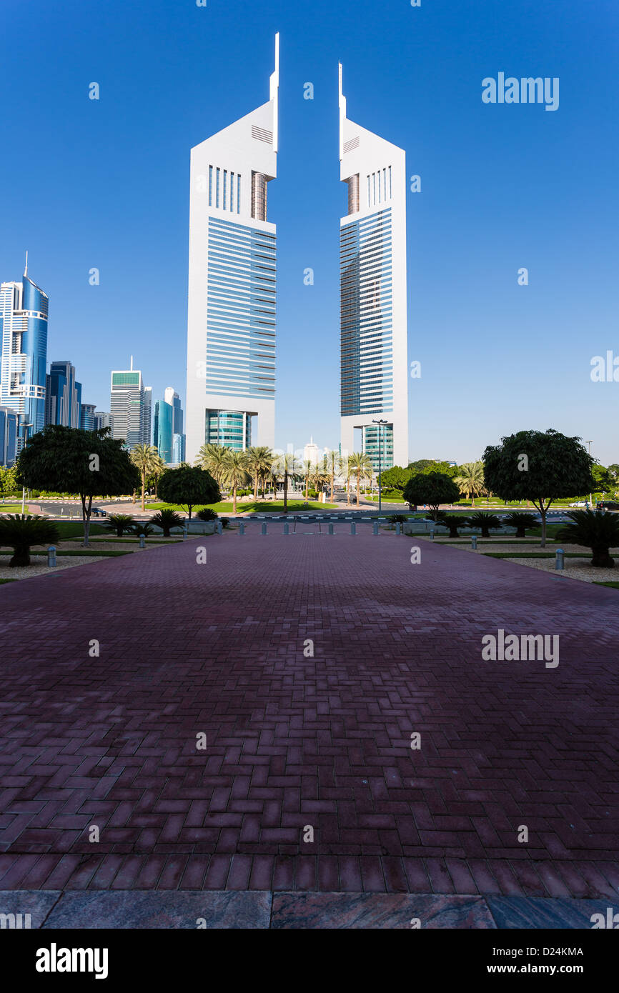 Emirates Towers in Dubai contains the Emirates Office Tower and
