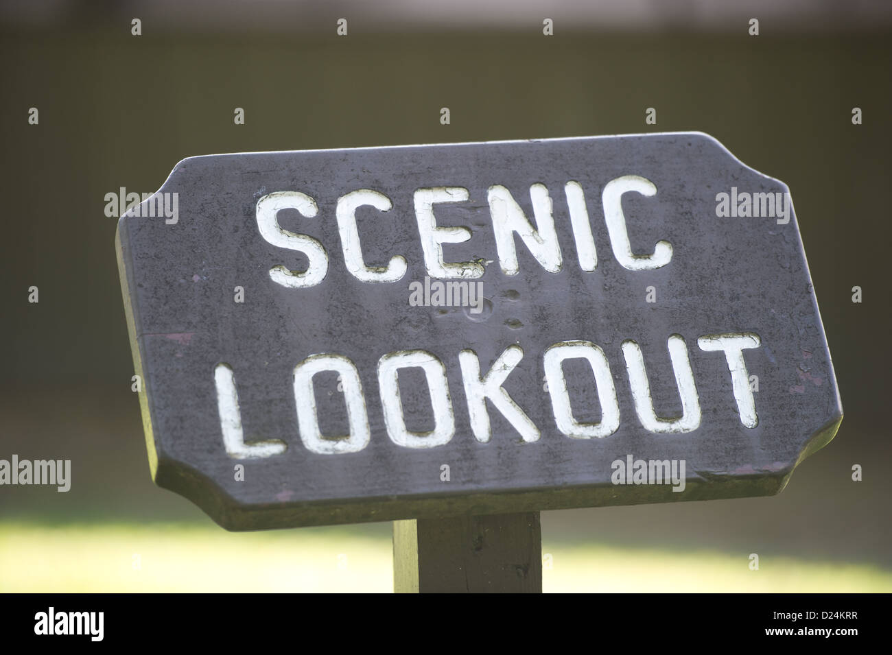 Sign for a scenic lookout near the Mason Dixon Line Stock Photo