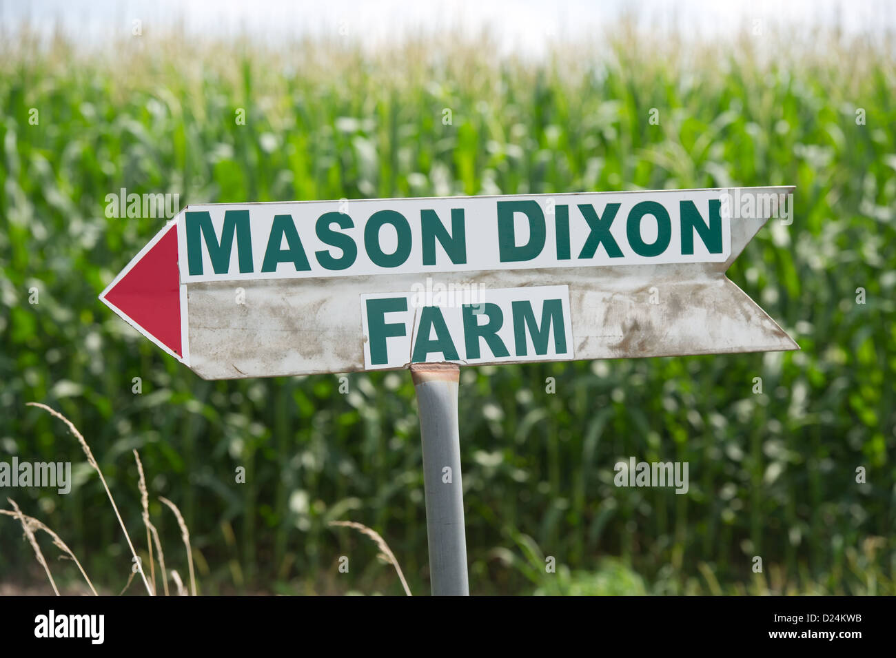 Mason Dixon farm sign near Emmitsburg, MD Stock Photo Alamy