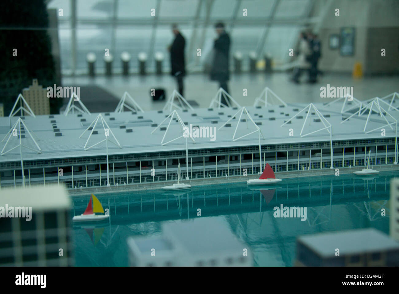 14th January 2013. London UK. A replica model of the Excel Exhibition