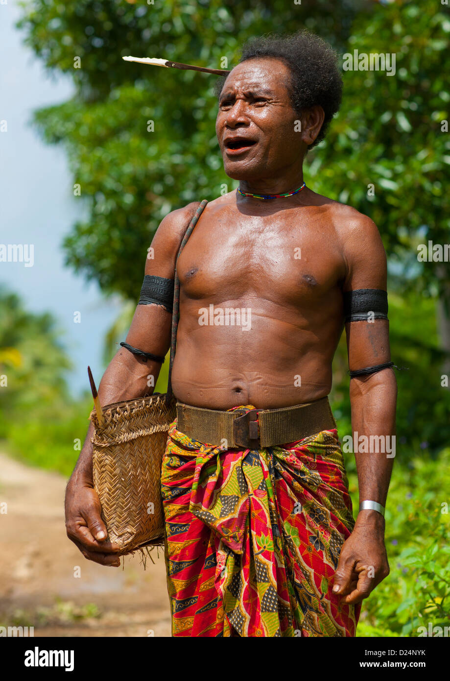 Traditional Chief, Trobriand Island, Papua New Guinea Stock Photo Alamy