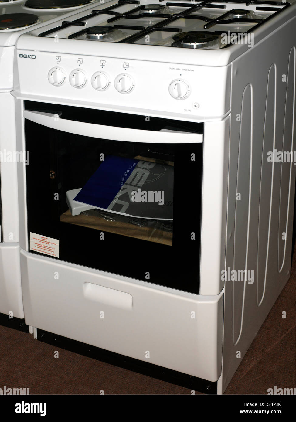 Beko Gas Cooker on Sale in Showroom Stock Photo - Alamy