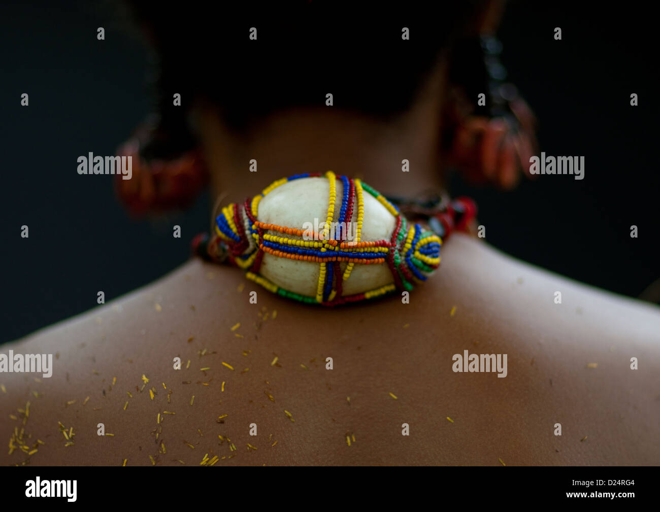 Shell Necklace Of A Female Tribal Dancer In Trobriand Island, Papua New ...