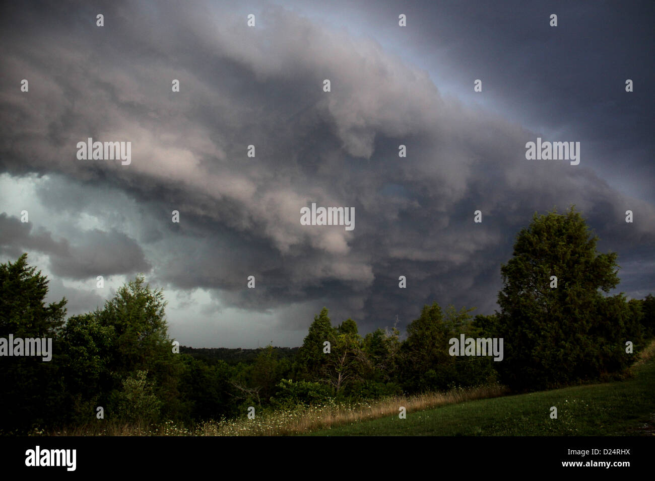 Thunderstorm clouds front Kentucky Stock Photo